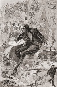 David Copperfield. Ilustração de Harry Furniss para o romance de Charles Dickens David Copperfield, de The Testimonial Edition, publicado em 1910. de Harry Furniss