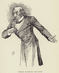 Disraeli dirigindo-se à casa de Harry Furniss