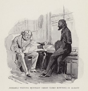 Disraeli visitando Montagu Corry (Lord Rowton) em Albany de Harry Furniss