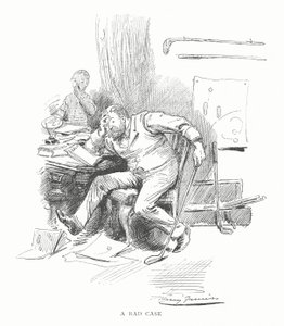 Golfe: Um mau caso (litho) de Harry Furniss