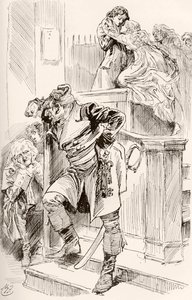 Ilustração para o romance de Charles Dickens Um Conto de duas cidades de Harry Furniss
