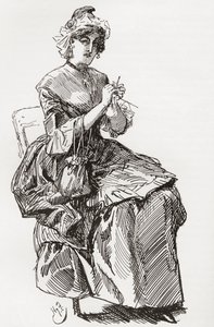 Ilustração para o romance de Charles Dickens Um Conto de duas cidades de Harry Furniss