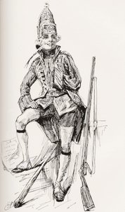 Ilustração do romance de Charles Dickens Barnaby Rudge de Harry Furniss