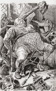 Ilustração do romance de Charles Dickens Barnaby Rudge de Harry Furniss