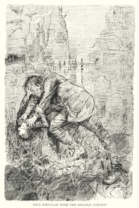 Ilustração para Grandes Expectativas de Charles Dickens (litho) de Harry Furniss