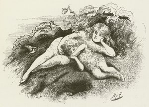 Ilustração para Sylvie e Bruno por Lewis Carroll de Harry Furniss