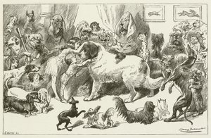 Ilustração para Sylvie e Bruno por Lewis Carroll de Harry Furniss