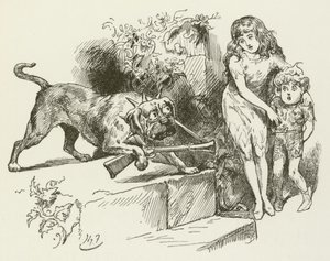 Ilustração para Sylvie e Bruno por Lewis Carroll de Harry Furniss