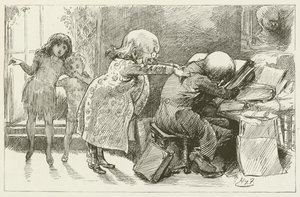 Ilustração para Sylvie e Bruno por Lewis Carroll de Harry Furniss