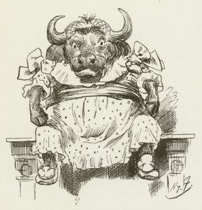 Ilustração para Sylvie e Bruno por Lewis Carroll de Harry Furniss