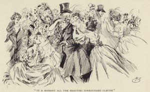 Em um momento todas as belezas cercaram Claude de Harry Furniss