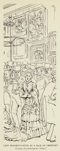 Lady Burdett-Coutts em uma venda em Christies de Harry Furniss