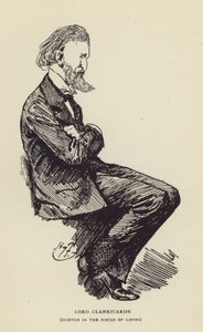 Lord Clanricarde, esboço na Câmara dos Lordes de Harry Furniss