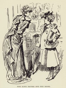 Senhorita Alice Havers e seu modelo de Harry Furniss