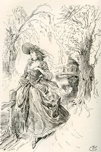 Miss Haredale. Ilustração de Harry Furniss para o romance de Charles Dickens Barnaby Rudge, de The Testimonial Edition, publicado em 1910. de Harry Furniss