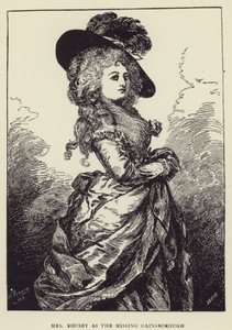 Sra. Rousby como o Missing Gainsborough de Harry Furniss