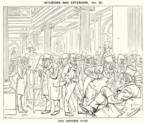 Soco cartoon: O Reform Club (gravura) de Harry Furniss