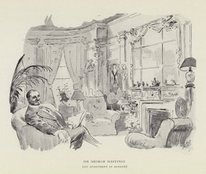 Sir George Hastings, um apartamento em Albany de Harry Furniss