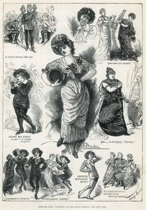 Esboços de Paciência na Opera Comique (gravura) de Harry Furniss