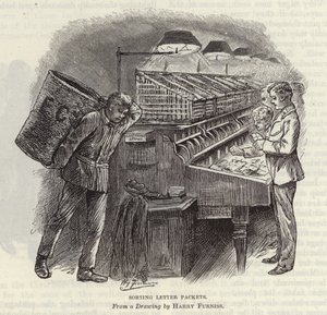 Classificando os pacotes de letras de Harry Furniss