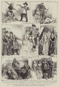 Tableaux Vivants de Novelas de Sir Walter Scott, em Cromwell House, South Kensington