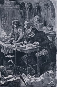 O Escritor da Carta Mendicante (litho) de Harry Furniss