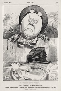 O Humpty Dumpty chinês, desenho animado sobre a Rebelião Boxer e a Guerra da Boer (gravura)