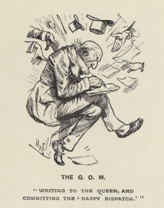 The Grand Old Man - GOM - W E Gladstone (litografia) de Harry Furniss