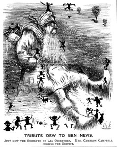 Orvalho do tributo a Ben Nevis, 1883 de Harry Furniss