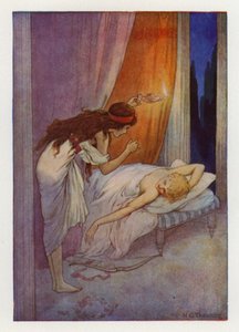 Cupido, como leep (litografia a cores) de Harry George Theaker