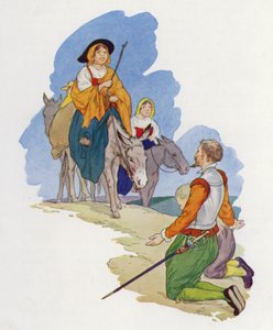 Ilustração para Dom Quixote (litografia a cores) de Harry George Theaker