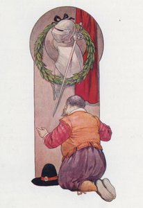 Ilustração para Dom Quixote (litografia a cores) de Harry George Theaker