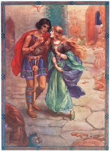 "Toma-me como tua mulher" (de Diarmud e Grania) (litografia a cores)