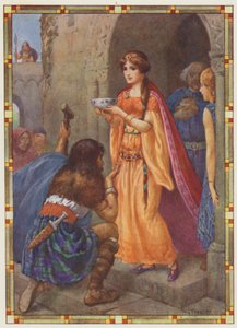 "The lady of Loch Awe", A ficha (litografia a cores) de Harry George Theaker