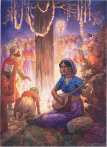 Vinham com grinaldas, lâmpadas e música. Da Coluna dos Reis, ilustração de 