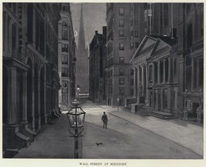Wall Street à Meia-Noite (litho) de Harry Grant Dart