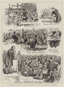 Um jantar de Natal dado por atores para crianças pobres em Lambeth