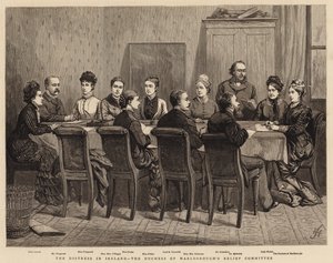 A aflição na Irlanda, o Comitê de Socorro da Duquesa de Marlborough de Harry Hamilton Johnston