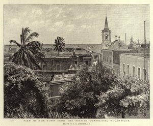 Vista, cidade, britânico, consulate, moçambique de Harry Hamilton Johnston