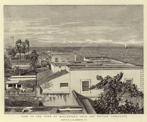 Vista da cidade de Moçambique a partir do Consulado Britânico de Harry Hamilton Johnston