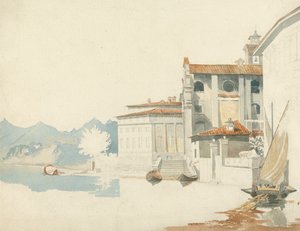 Nas margens de um lago italiano de Harry John Johnson
