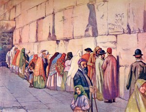 O Muro das Lamentações, Jerusalém, Palestina, c. 1910, de A Book of Modern Palestine de Richard Penlake pub. c.1910 de Harry Morley