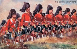 The Gordon Highlanders, After the Review (cor litho)