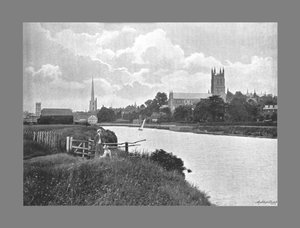 Catedral de Worcester, c1900