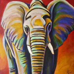 Elefante colorido