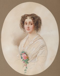 Retrato de Alexandra Mikhaylovna Chelishcheva 1816-1913, 1851