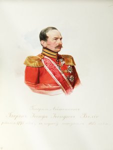 Retrato do Barão Iosif Iosifovich von Velio 1795-1867 Do álbum da Guarda Imperial do Cavalo, 1846-1849