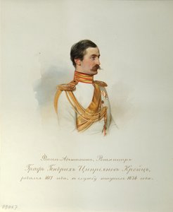 Retrato do conde Heinrich Cyprianovich von Kreutz Do álbum dos guardas imperiais de cavalos, 1846-1849