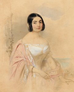 Retrato da Condessa Marie von Tattenbach, née von Lion, 1840.