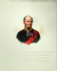 Retrato de Dmitri Vasilyevich Vasilchikov 1778-1859 Do álbum da Guarda Imperial do Cavalo, 1846-1849